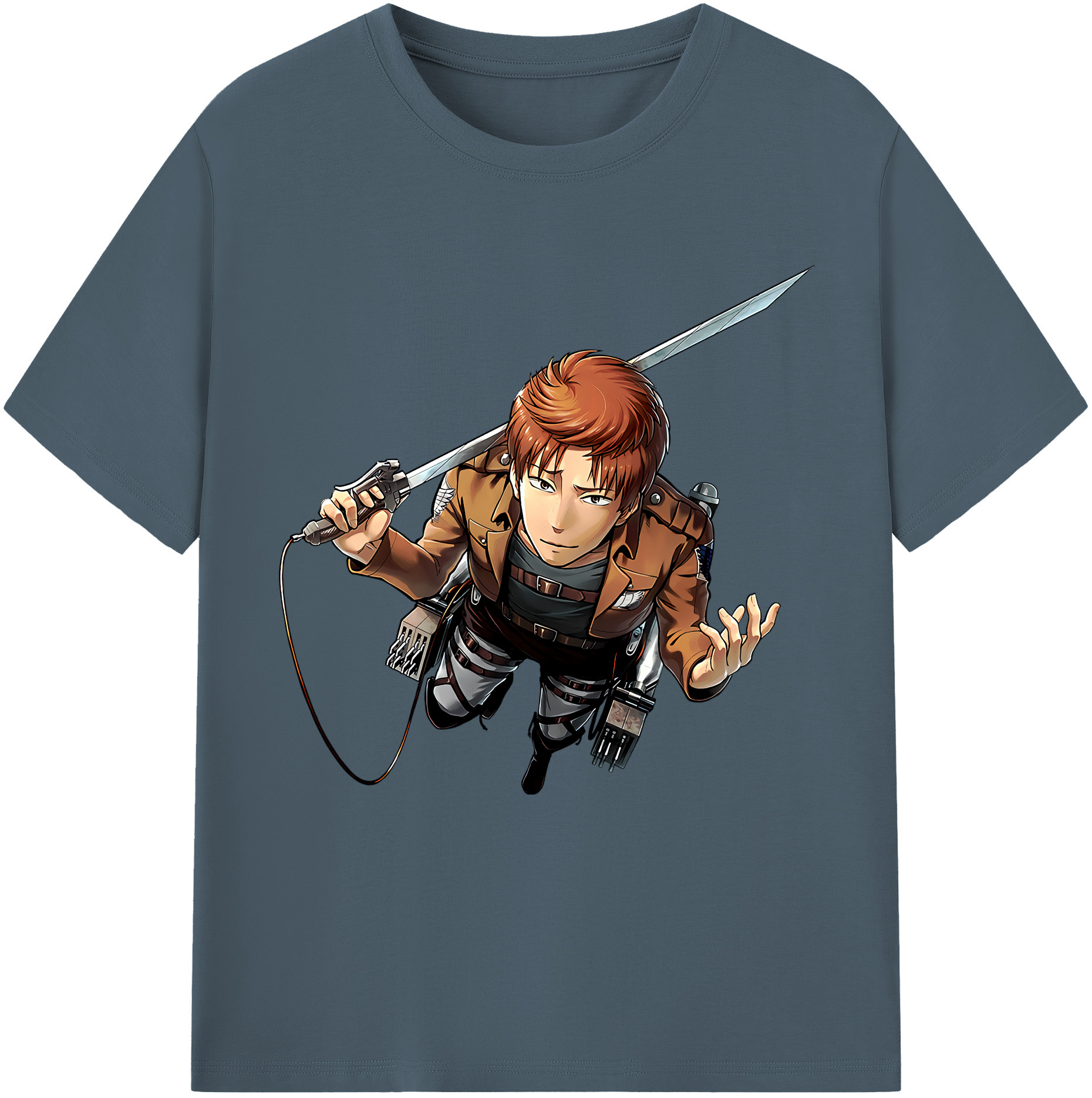 （画像用） 進撃の巨人 Attack on Titan 綿100％半袖Tシャツ（フロントプリント）